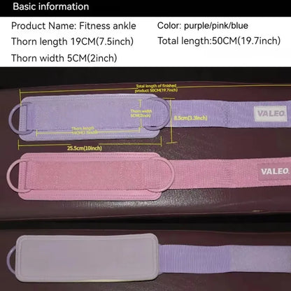 GOBYGO Ankle Resistance Bands with Foam Pads – Adjustable Straps for Glutes, Legs & Lower Body Workouts