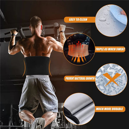 Unisex Waist Trimmer Belt – Sweat-Boosting Core Shaper with Back Support