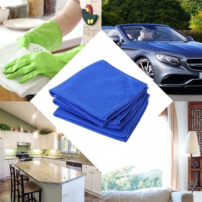 "1–20pcs Microfiber Cleaning Towels – Car Wash, Drying & Household Quick-Dry Cloths"