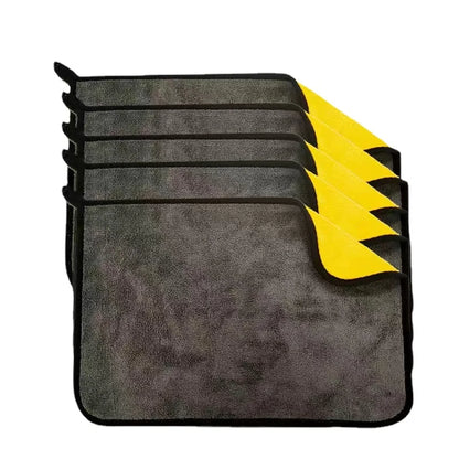 "5pcs Premium Microfiber Towels – Car Wash & Kitchen Cleaning, Soft & Quick-Dry"