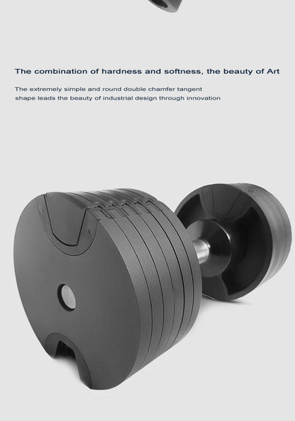 Adjustable Dumbbell Set – 2nd Generation Round Weights, 24kg/36kg, 2kg Increment, Home & Gym Fitness