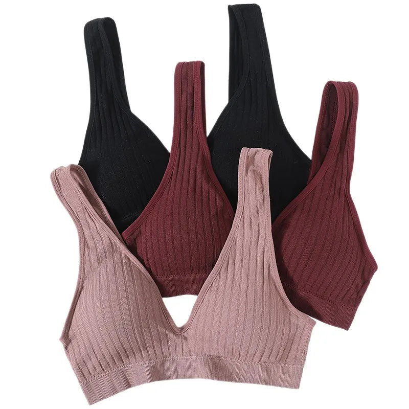 Seamless Bras For Women Sports Deep V Bra Tops Female Non-wire Brassiere Women Underwear Backless Sexy Lingerie Soft Intimates