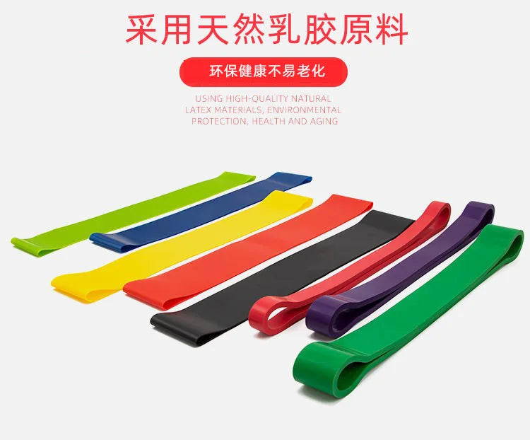 Latex Tube Resistance Bands – Short Mini Thick Circle, Door Anchor Assist, Fitness Pull Rope for Strength Training & Home Workouts