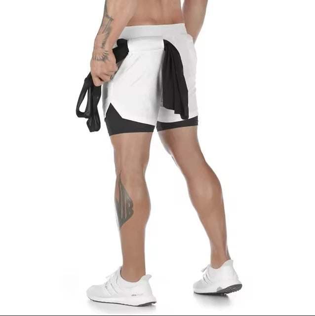Men’s Gym Shorts – Running & Workout Shorts with Liner, Phone Pockets & Towel Loop – Quick Dry, Lightweight Athletic Training Shorts