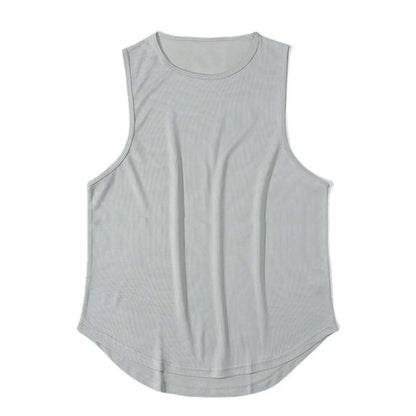 Summer Gym Tank Top Men Mesh Clothing Quick Dry Bodybuilding Sleeveless T Shirt Fitness Singlets Basketball Sports Muscle Vest