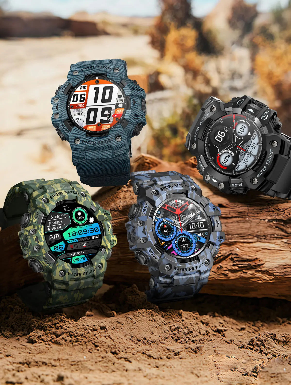 Multi-Functional Bluetooth Smart Watch – Heart Rate, Blood Pressure, Fitness Tracker, Outdoor Explorer