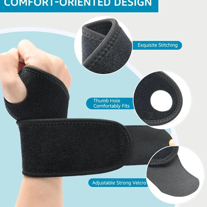 1PC Adjustable Wrist Wrap – Carpal Tunnel Relief & Thumb Support Brace for Sports and Joint Pain