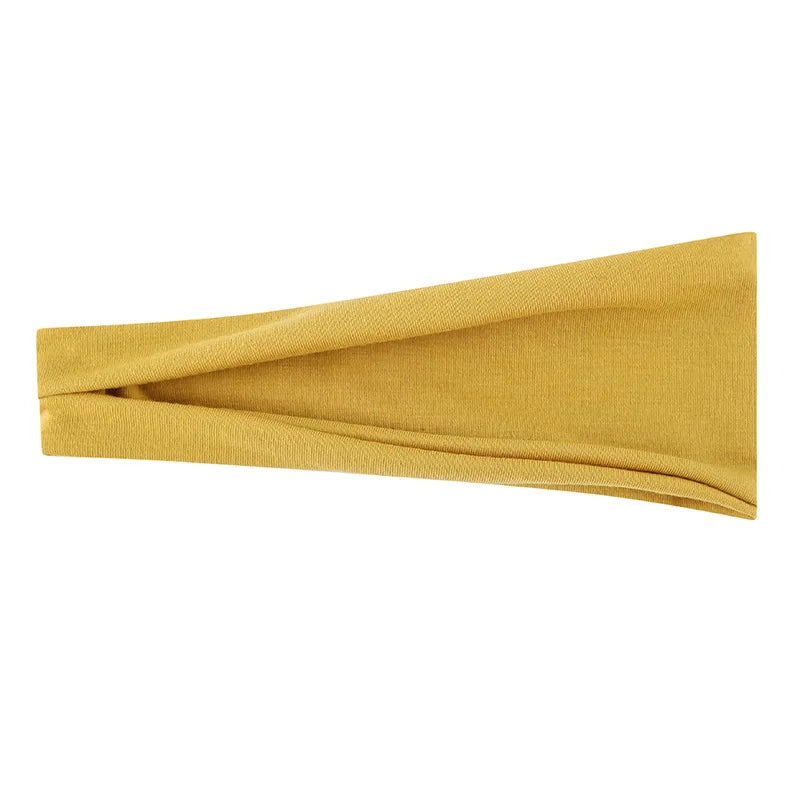 Women’s Solid Turban Headband – Elastic Yoga Hairband, Fashion & Makeup Styling
