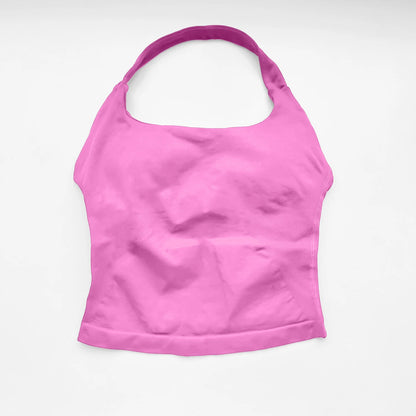 NCLAGEN Halter Top Woman Yoga Tank Gym Clothes Removable Chest Pad Fitness Workout speed Activewear Sexy Pilates Sports Vest-Bra