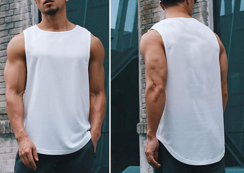 Summer Gym Tank Top Men Mesh Clothing Quick Dry Bodybuilding Sleeveless T Shirt Fitness Singlets Basketball Sports Muscle Vest