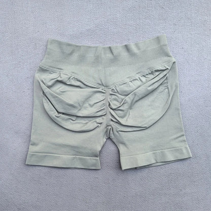 4.5" Seamless Shorts Ribbed Yoga Shorts Women Flex Scrunch Bum Gym Shorts Booty Running Short Butt Lifting Workout Pants
