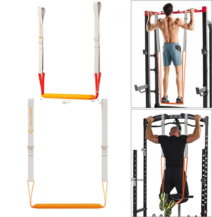 Pull Up Assistance Bands Set – Adjustable Resistance Straps with Knee/Feet Support