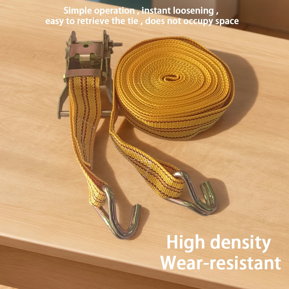 Heavy Duty Ratchet Straps 3/6/8/10M – Cargo Tie Down Straps with Claw Hooks for Lorry, Truck, Car & Trailer