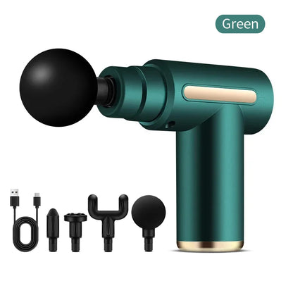 Portable Fascia Gun Deep Tissue Mini Massage Gun Lightweight Adjustable Speed Whole Body Massage Equipment Neck Body Massager