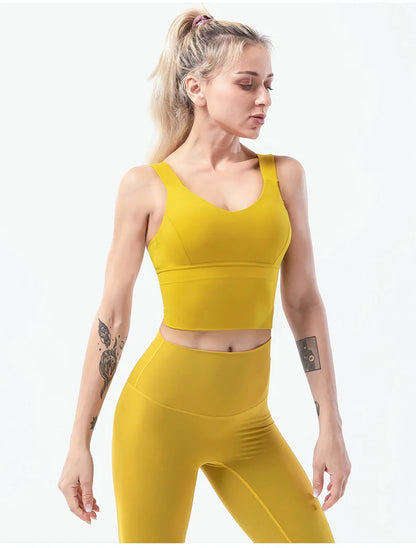Naked-Feel Yoga Set Yoga Leggings Set Women Fitness Suit For Yoga Clothes High Waist Gym Sexy Sport Wear Outdoor Active Bras