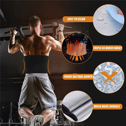 Unisex Waist Trimmer Belt – Sweat-Boosting Core Shaper with Back Support