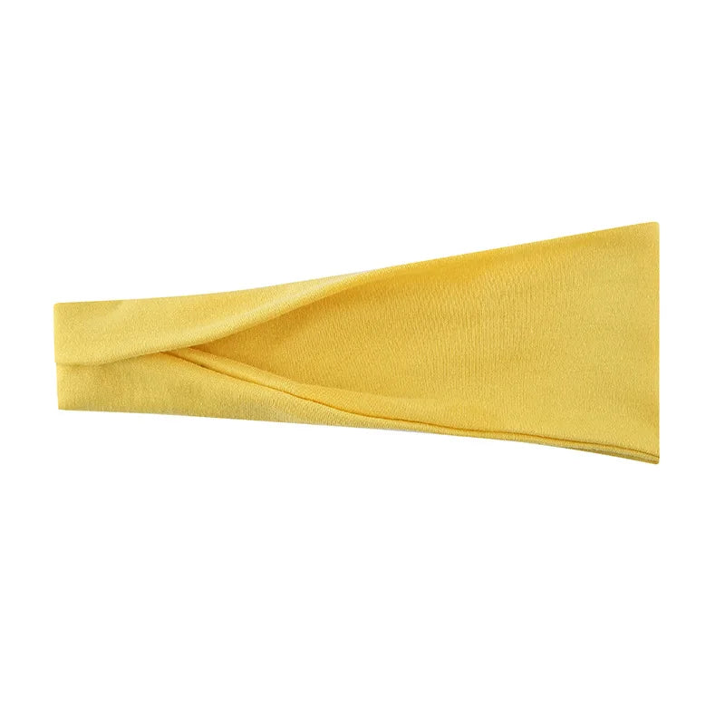 Women’s Solid Turban Headband – Elastic Yoga Hairband, Fashion & Makeup Styling