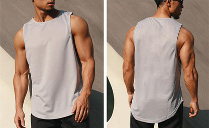 Summer Gym Tank Top Men Mesh Clothing Quick Dry Bodybuilding Sleeveless T Shirt Fitness Singlets Basketball Sports Muscle Vest