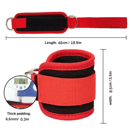 Adjustable Ankle Straps with Double Buckle | Fitness Cuffs for Cable Machine Leg & Glute Training