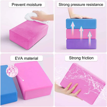 EVA Yoga Block – High Density Foam Brick for Training, Pilates, Stretching & Fitness Support