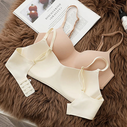 Seamless Wireless Push Up Bra for Women – Deep V Comfort Bralette | Everyday & Sports Support