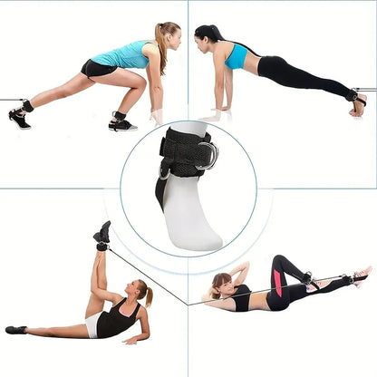 Adjustable Ankle Straps for Cable Machines – D-Ring Fitness Cuffs for Glute, Leg & Hip Workouts (1PC)