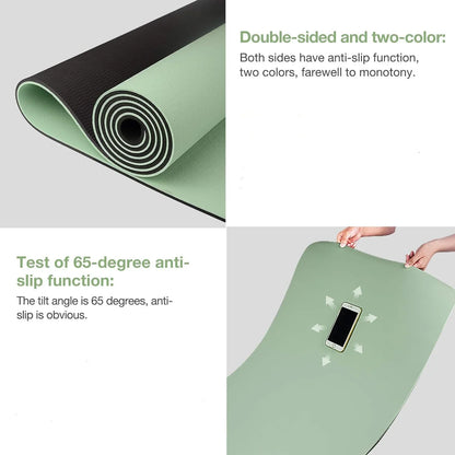 TPE Yoga Mat – Eco-Friendly, Non-Slip, Waterproof & Odorless Exercise Mat (6mm)