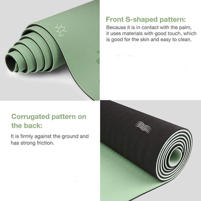 TPE Yoga Mat – Eco-Friendly, Non-Slip, Waterproof & Odorless Exercise Mat (6mm)
