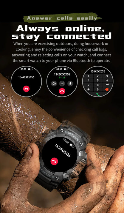 Multi-Functional Bluetooth Smart Watch – Heart Rate, Blood Pressure, Fitness Tracker, Outdoor Explorer