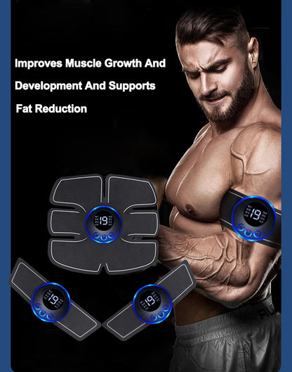USB Rechargeable EMS Muscle Stimulator – Electric Hip & Abdominal Trainer, Pain Relief & Fitness Massager