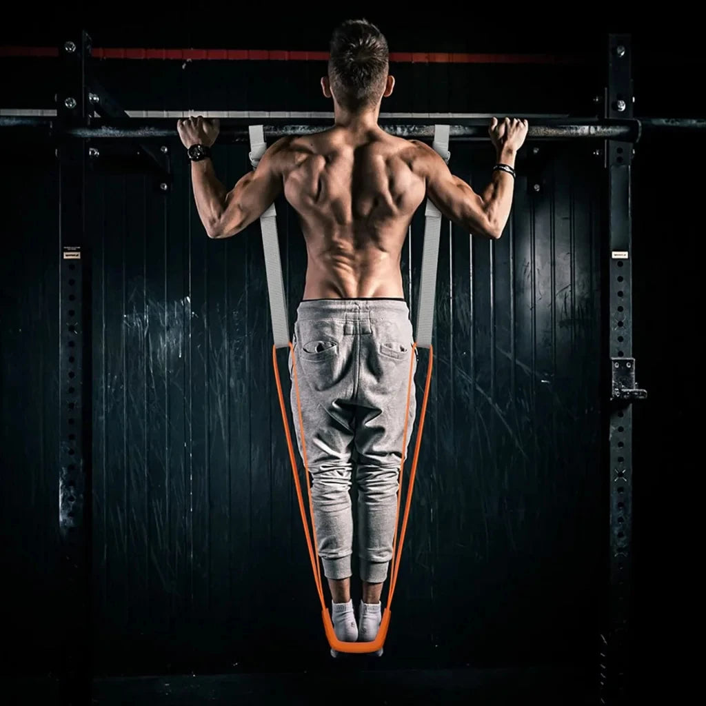 Pull Up Assistance Bands Set – Adjustable Resistance Straps with Knee/Feet Support