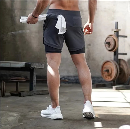 Men’s Gym Shorts – Running & Workout Shorts with Liner, Phone Pockets & Towel Loop – Quick Dry, Lightweight Athletic Training Shorts