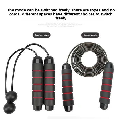 Steel Wire Skipping Rope with Bearings | Adjustable Speed Jump Rope for Fitness & Weight Loss
