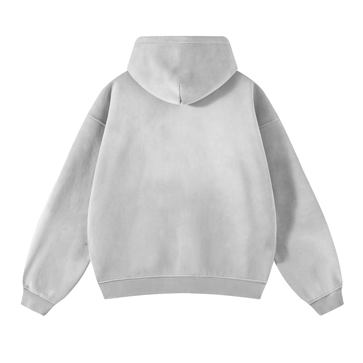 Unisex Oversized Zip Hoodie – Plush Tie-Dye Gradient | Cozy Winter Streetwear