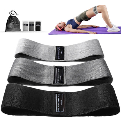 Booty Bands Set – 3 Resistance Levels (Light/Medium/Heavy) | Non-Slip Fabric Glute Bands for Workout & Fitness