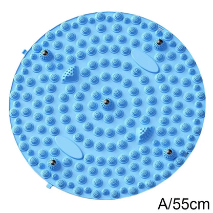 Foot Yoga Acupressure Massage Mat – Round Reflexology Board for Foot Pain Relief, Muscle Relaxation & Yoga Fitness