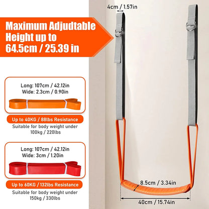 Pull Up Assistance Bands Set – Adjustable Resistance Straps with Knee/Feet Support