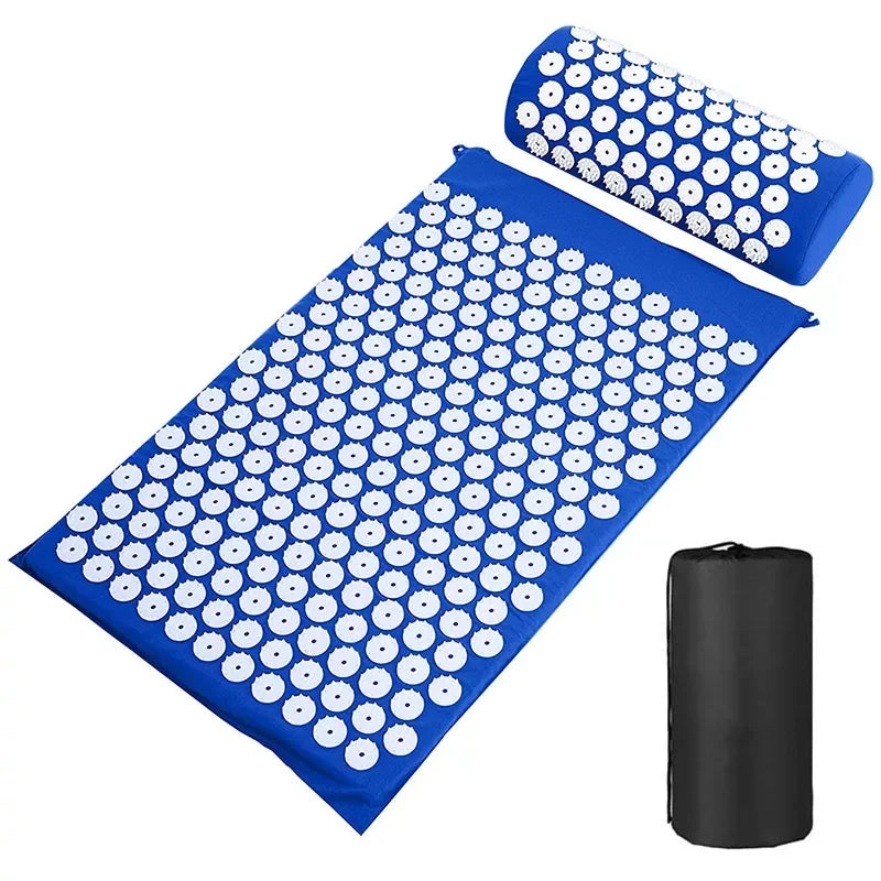 Acupressure Massage Mat & Pillow Set – Stress Relief, Back & Neck Pain Therapy, Relaxation Cushion