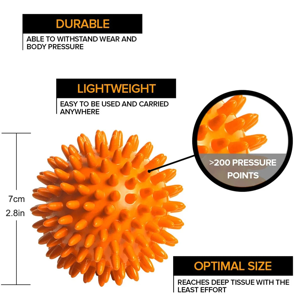 1Pc Spiky Massage Ball – Lacrosse Therapy Ball for Trigger Point, Deep Tissue & Muscle Relief