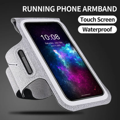 HAISSKY Running Armband Phone Holder for iPhone & Android – Waterproof Sports Arm Bag with Zipper Pocket for Gym, Jogging & Cycling