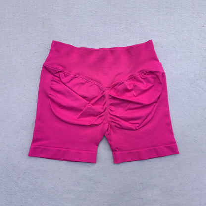 4.5" Seamless Shorts Ribbed Yoga Shorts Women Flex Scrunch Bum Gym Shorts Booty Running Short Butt Lifting Workout Pants