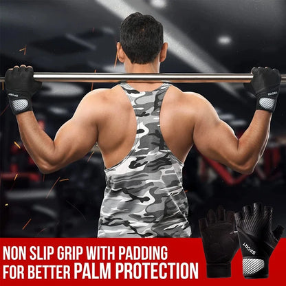 Workout Gloves – Weight Lifting Gym Gloves with Wrist Wrap Support, Full Palm Protection & Extra Grip