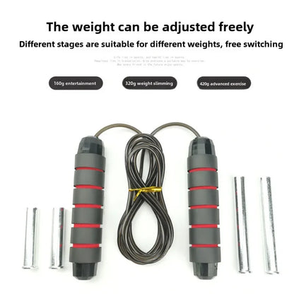Steel Wire Skipping Rope with Bearings | Adjustable Speed Jump Rope for Fitness & Weight Loss