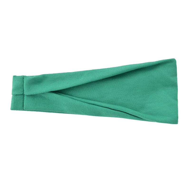 Women’s Solid Turban Headband – Elastic Yoga Hairband, Fashion & Makeup Styling