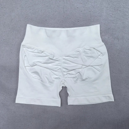 4.5" Seamless Shorts Ribbed Yoga Shorts Women Flex Scrunch Bum Gym Shorts Booty Running Short Butt Lifting Workout Pants