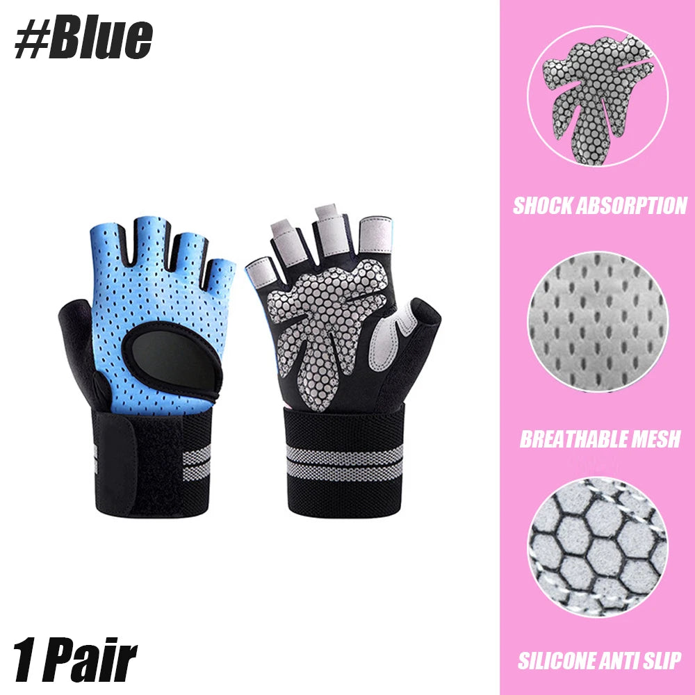 Dumbbell Gloves for Men & Women – Weightlifting, Crossfit, Bodybuilding, Workout Gym Gloves with Wrist Support