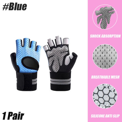Dumbbell Gloves for Men & Women – Weightlifting, Crossfit, Bodybuilding, Workout Gym Gloves with Wrist Support