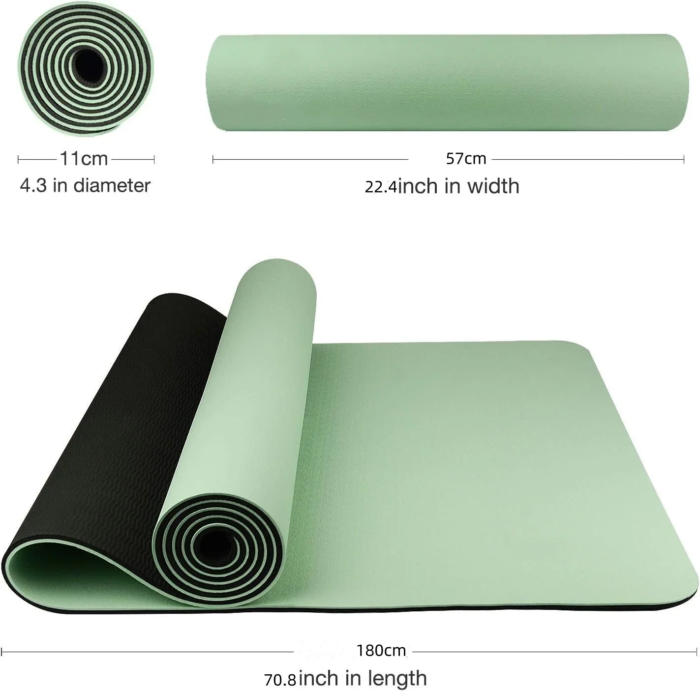 TPE Yoga Mat – Eco-Friendly, Non-Slip, Waterproof & Odorless Exercise Mat (6mm)
