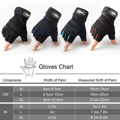 Workout Gloves with Wrist Wrap – Half Finger Training Gloves for Men & Women, Weight Lifting & Fitness
