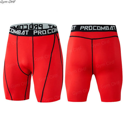 Men's Compression Gym Shorts with Pockets | Athletic Workout Leggings